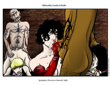 Vladrushka with Berlin & London: Springtime, Downtown Saturday Night